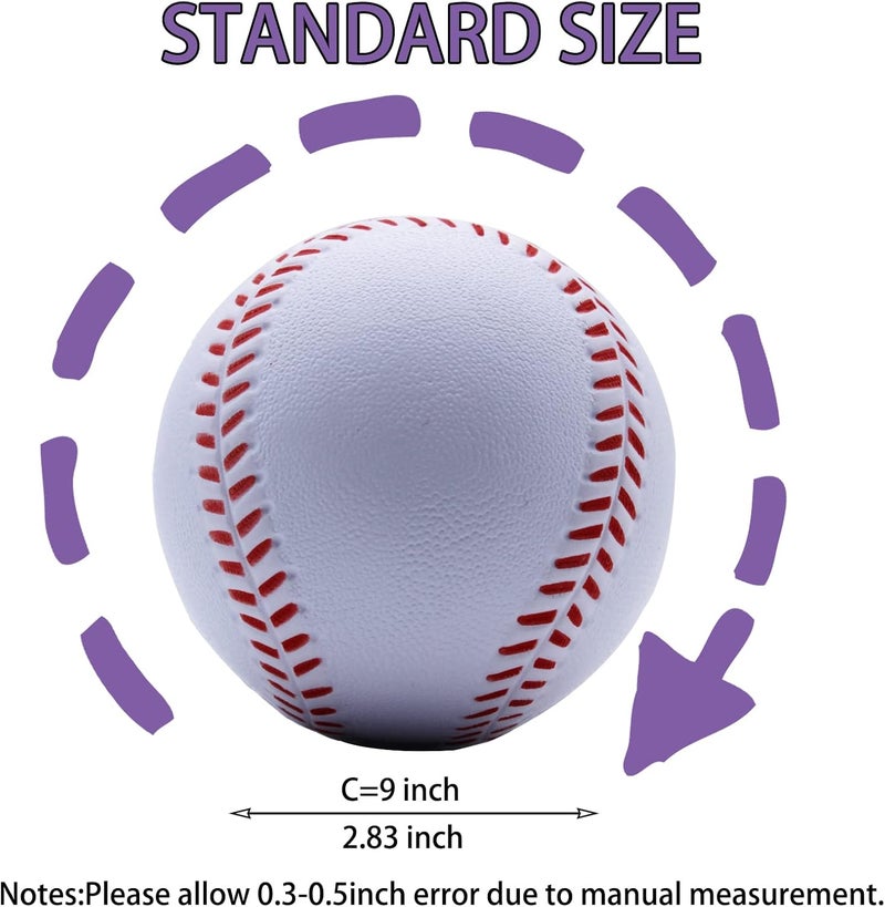 Magicorange Baseball, Foam Baseballs 12 Ball Pack Practice Training Baseballs Unmarked Baseball Soft Toss, Batting, Fielding, Hitting, Pitching - Image 2